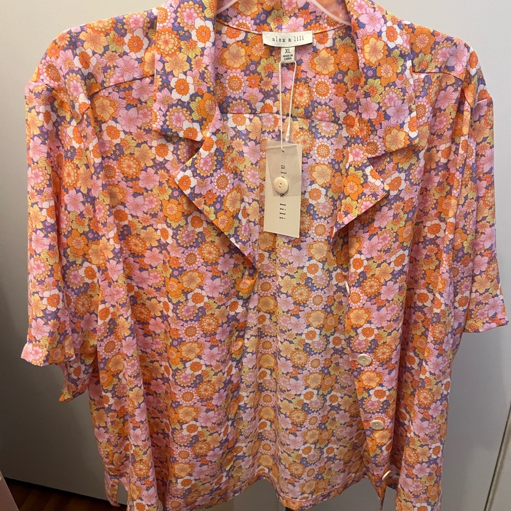 Floral Orange Shirt